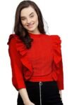 ORIEX THE ORIGINAL FASHION Girls Side Ruffled Sleeves top-30