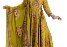 Nermosa Women Printed Anarkali Kurta and Pant Set with Dupatta